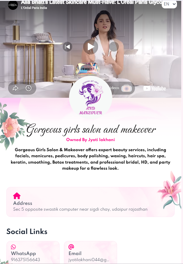 Digital Business Profile + Catalog